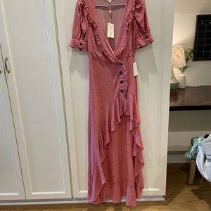 For Love and lemons pink high low dress